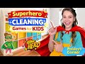 Learn to Clean for Kids 🦸♀️🧹 | Cleaning Superheroes - Learn Through Play | Toddler Learning Video