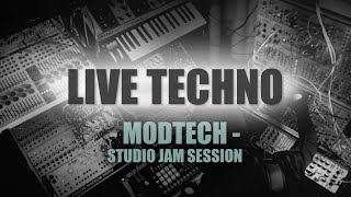 LIVE TECHNO JAM with ELEKTRON ANALOG RYTM and MODULAR SYNTH - Studio Jam Session by MODTECH
