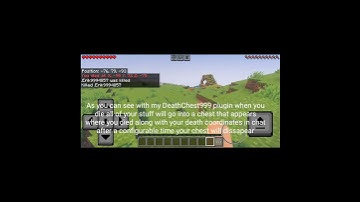Never Lose Your Gear Again – DeathChest999 Minecraft Plugin Showcase #plugins #showcase