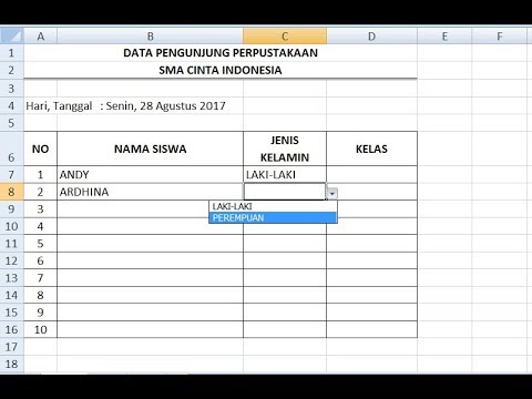 Cara Membuat Daftar Pilihan pada Microsoft Excel - Versi 1