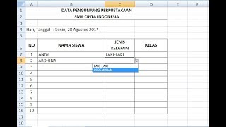 Cara Membuat Daftar Pilihan pada Microsoft Excel - Versi 1