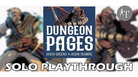 Tutorial & Solo Playthrough of Dungeon Pages - Solo Board Game