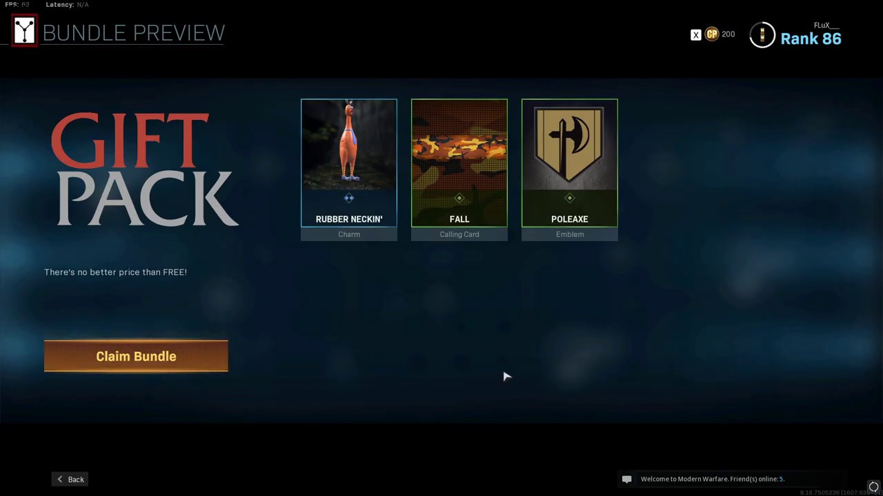 NEW Call of Duty Warzone Fourth Free Bundle / Gift Pack