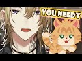 Luca babysitting his brother's cat while streaming