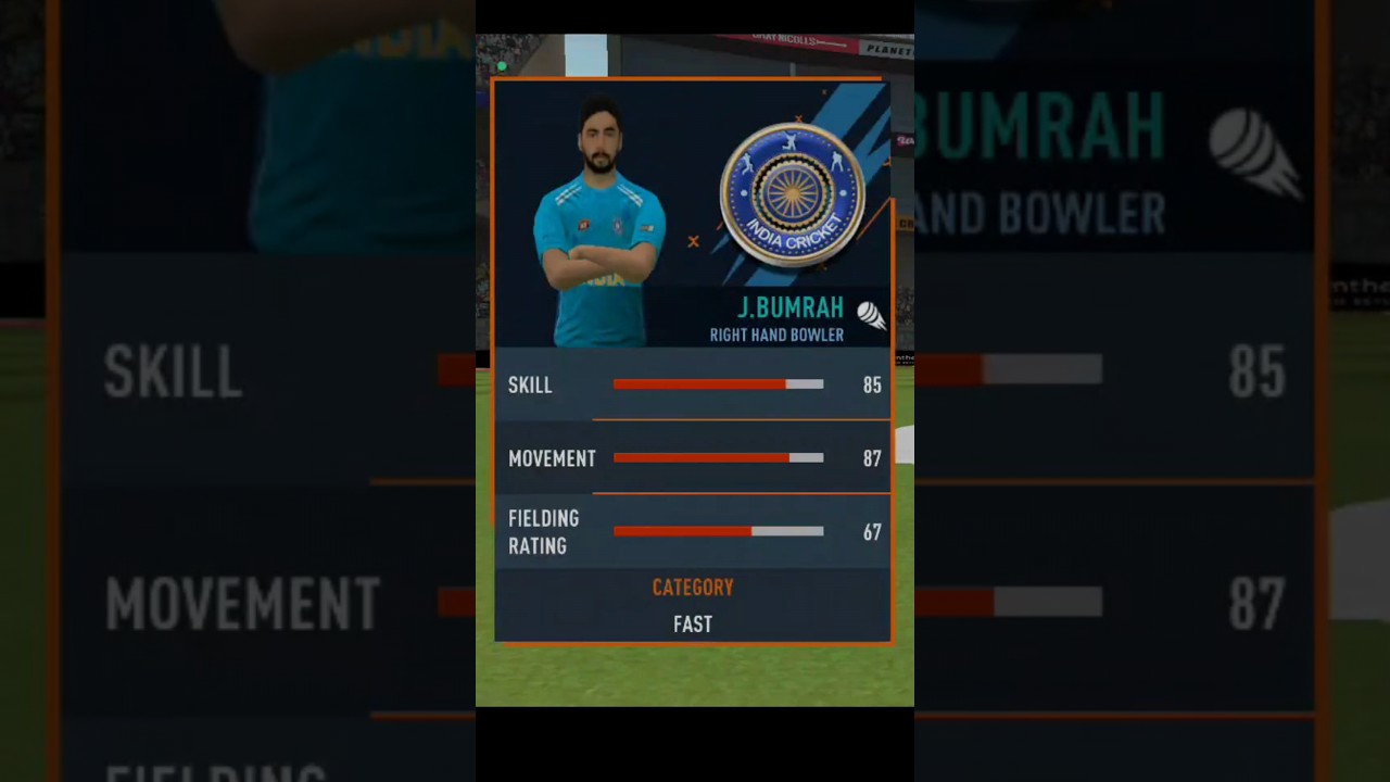 Jasprit Bumrah Dangerous Bowling 😱🔥 | Real Cricket 24 | 