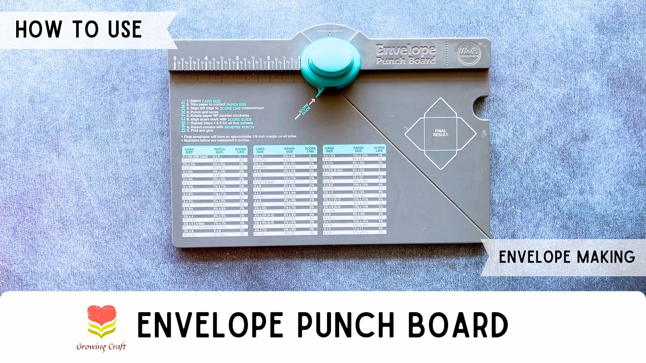 1 How to make envelope - Growing Craft Envelope punch tool - we are memory keepers