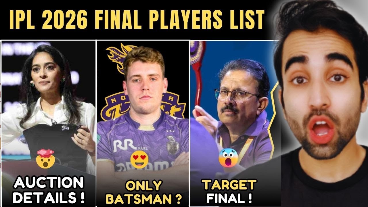 IPL 2026 Auction Full and Final Players List | All 10 Teams Purse | Live Streaming Details |