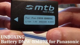 Unboxing Battery DMW-BMB9E for Panasonic Lumix DMC-FZ60, FZ62, FZ100, FZ150