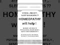 psychological issues and homeopathy
