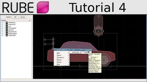 RUBE editor tutorial 4/18 - Panels: Items, Properties, Script