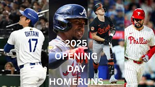 Every Homerun From 2025 Opening Day