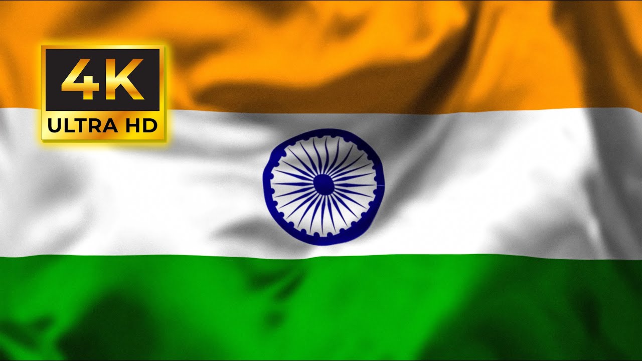[1 HOUR & 4K] Realistic India Flag Waving | High Quality Flags Background Loop India Flag