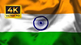 [1 HOUR & 4K] Realistic India Flag Waving | High Quality Flags Background Loop India Flag screenshot 5