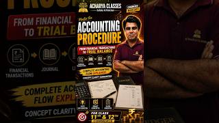 Accounting Procedure Explained Easy 🔥 | Class 11 &amp; 12 Commerce #shorts #acharyaclasses #commerce #ca