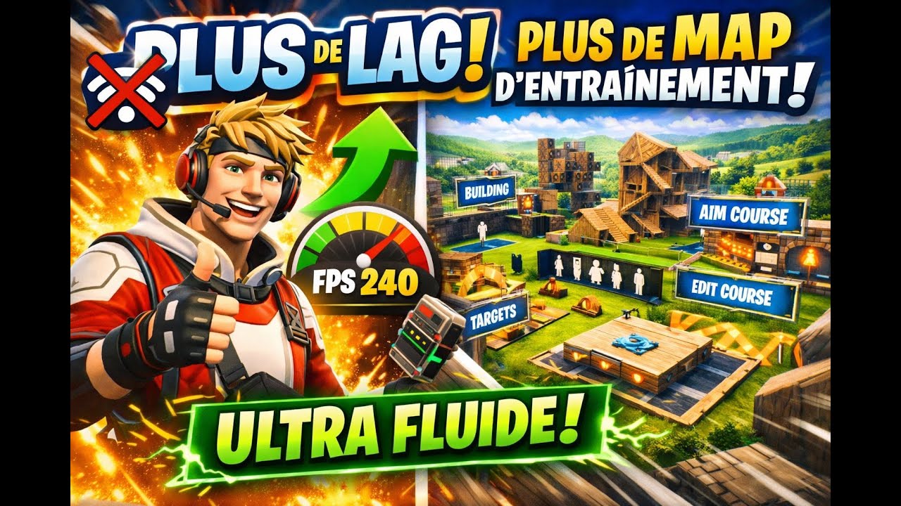 FORTNITE : MAP ENTRENEMENT ET PLUS DE LAG POUR UN MEILLEUR NIVEAUX !