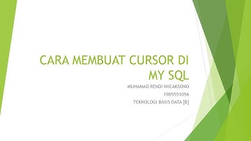 Cara Membuat Cursor MySQl di Cmd