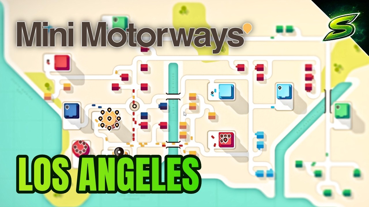 Los Angeles (Los Brain Overload) 🚗 Mini Motorways Let's Play #01