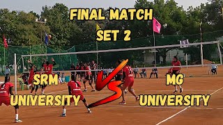 Final Match MG University VS SRM University #volleyball #quickvolley