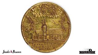 GERMANY. Regensburg. 5 Ducats, 1627. Free City. NGC MS-63 .