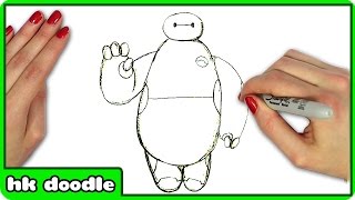 disney drawings superhero draw drawing baymax hero kid easy step tutorial getdrawings paintingvalley