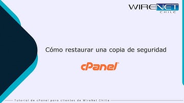 Cómo restaurar una copia de seguridad en cPanel