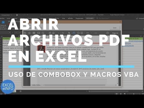 Opening PDF files in Excel by using vba and macros @EXCELeINFO