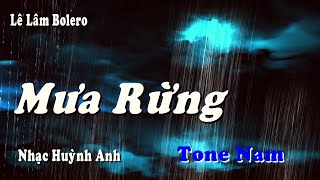 Karaoke - Mưa Rừng Tone Nam | Lê Lâm Bolero