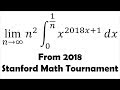 Integral Inside a Limit?!! -- From 2018 Stanford Math Tournament