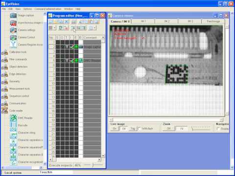 DMC reading with EyeVision * DMC lesen mit EyeVision