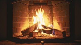 Fireplace Burning with Relaxing Crackling Sounds, 12 Hours, 4K, No Music, No Ads