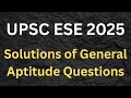 UPSC ESE Aptitude Previous Year Questions Solutions | 2025 | Rajat Kumar AIR 5 GATE 2023 ECE