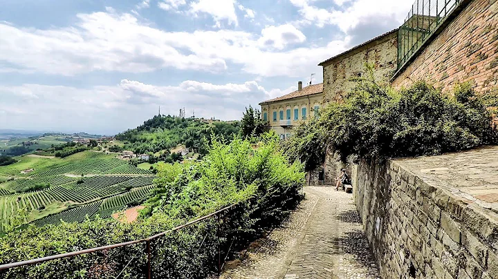 Walk Around the Wine Town of La Morra, Langhe, Alba, Italy. The Homeland of Great Wines