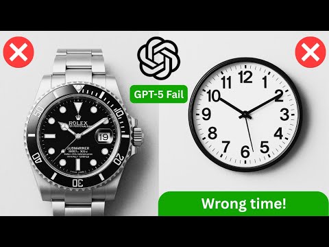 GPT-5 fails to generate analog clock images with correct time