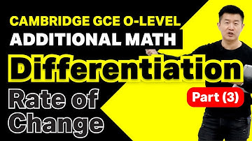 Differentiation - Rate Of Change [Part 3 of 4] | Achevas O-Level/IP Additional Math Tuition