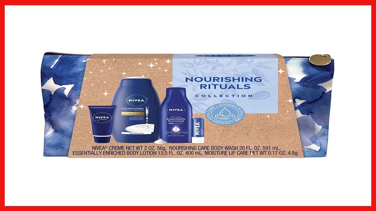 Great product -  NIVEA Skin Care Set For Her, Nourishing Body Wash, Moisturizing Body Lotion, Lip Ba