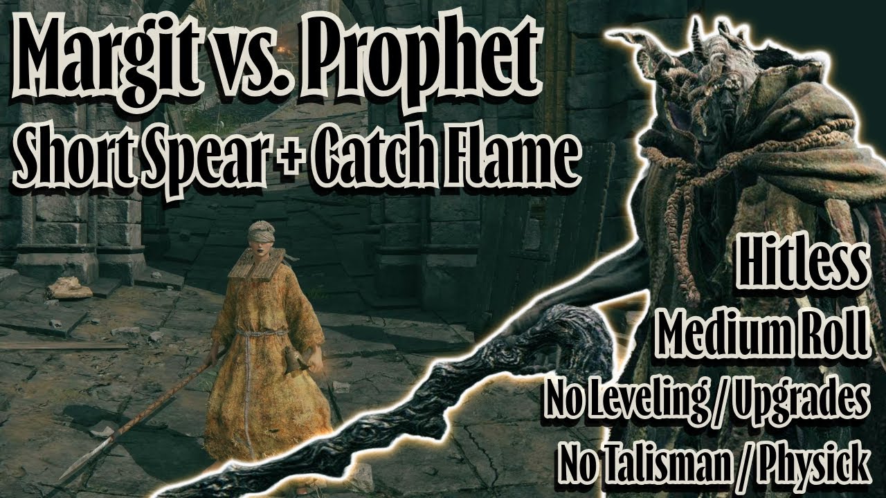 Margit No Hit Prophet, Base Level 7, Medium Roll, No Upgrades / No Talisman / No Physick