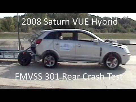 2008-2009 Saturn VUE Hybrid FMVSS 301 Rear Crash Test (50 Mph)