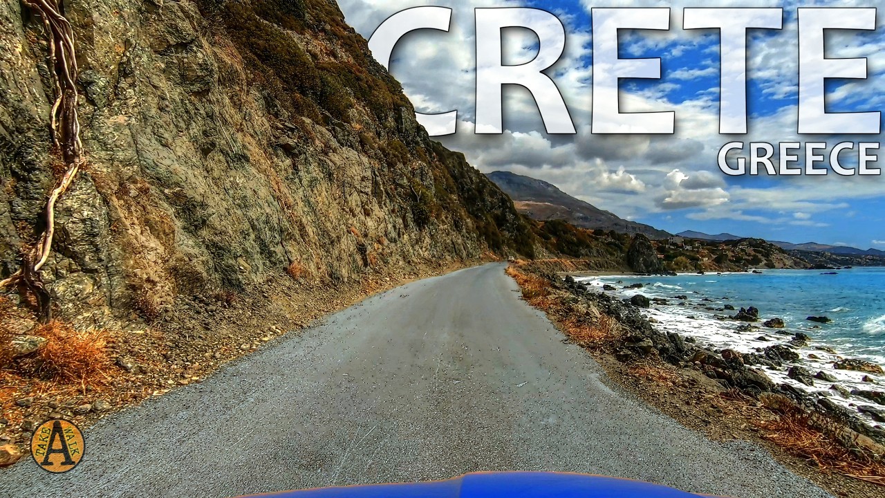 Crete | Greece | Stunning Coastal Road to Agia Galini - Part I | Sea Views | Relaxing Drive | ASMR