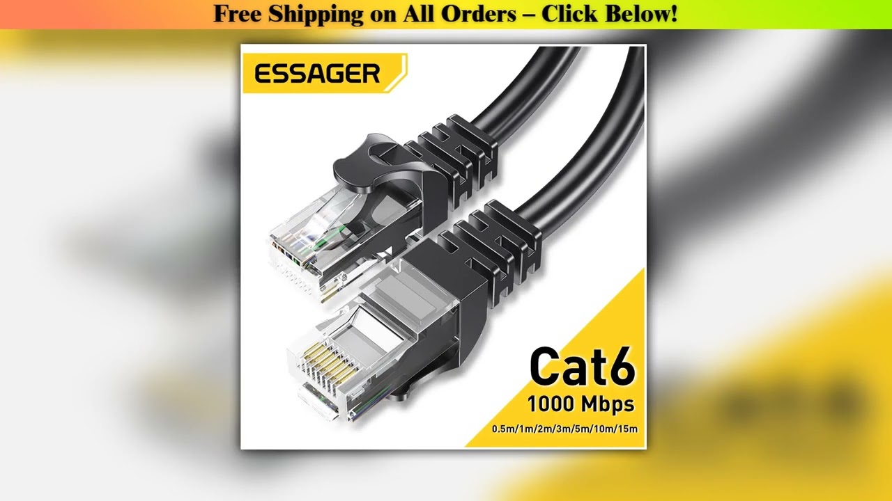 Essager Ethernet Cable Cat6 Lan Cable UTP CAT 6 RJ 45 Network Cable 5m10m15m Patch Cord for Laptop