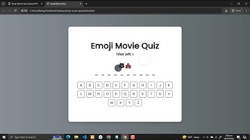 Emoji Movie Quiz Using HTML, CSS and JavaScript with Source Code