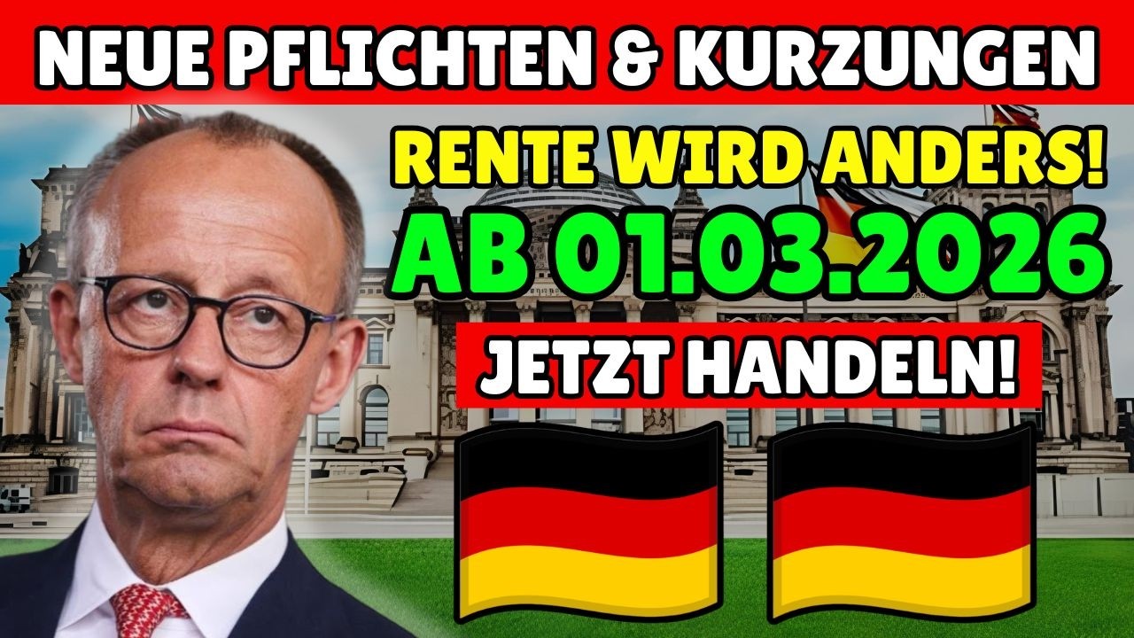 🚨 Gesetzliche Rente ab 1. März 2026 – Aktueller Stand der Gesetzeslage!