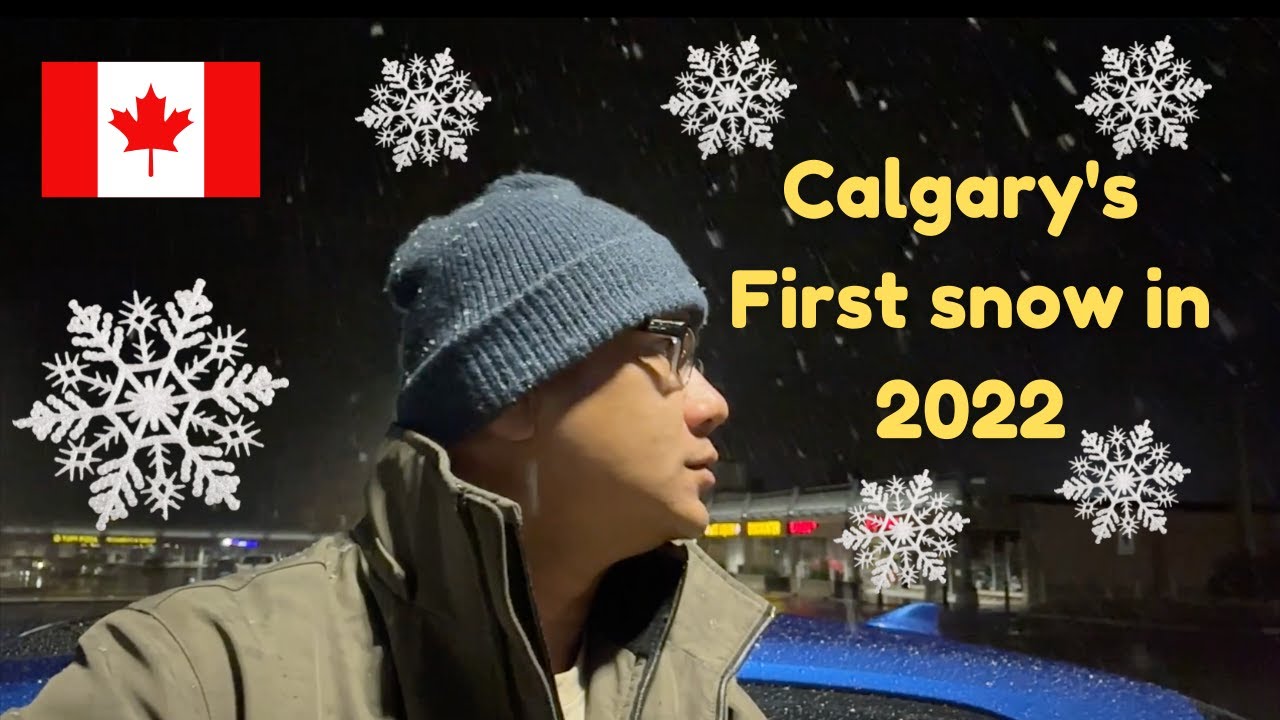 🇨🇦1st ❄snowfall❄ Calgary  |   October 21 @11:50pm  2022🇨🇦