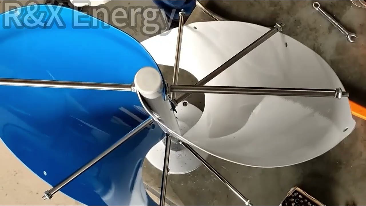 Install of vertical wind turbine spiral type