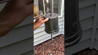 DIY squirrel baffle for bird feeders