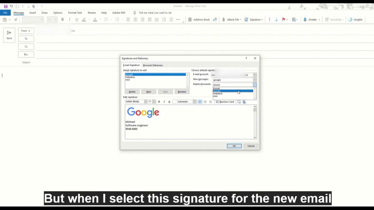 Microsoft outlook signature missing image/logo
