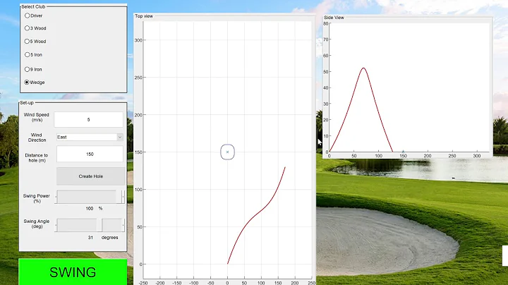 Golf GUI made in MATLAB video - Chad S