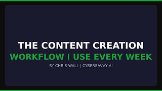 AI Content Creation Workflow