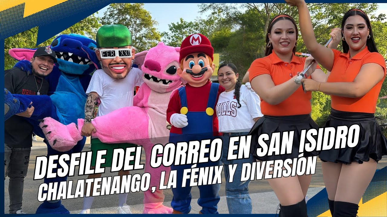 Desfile del correo en San Isidro Labrador, Chalatenango, la Fénix Music Band poniendo el sabor.