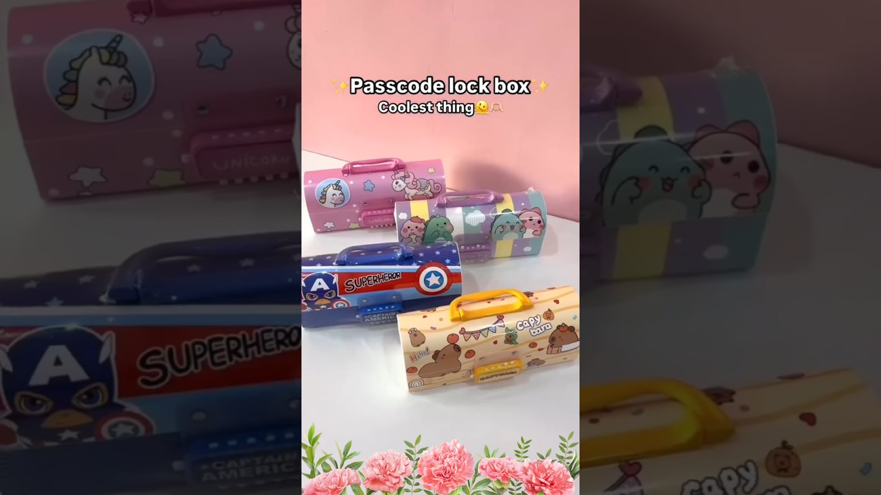 Passcode Lock 🔐 Pencil Box with Whiteboard 