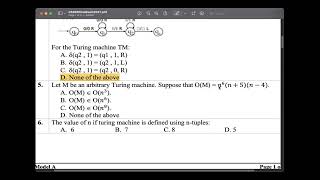 CS600 | Exams Answers | Theory of Computation